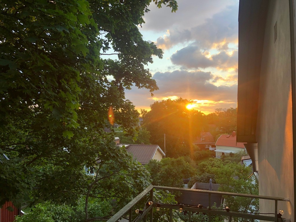 Solnedgång från balkongen