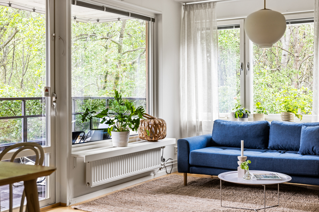 Utgång till balkongen från vardagsrummet