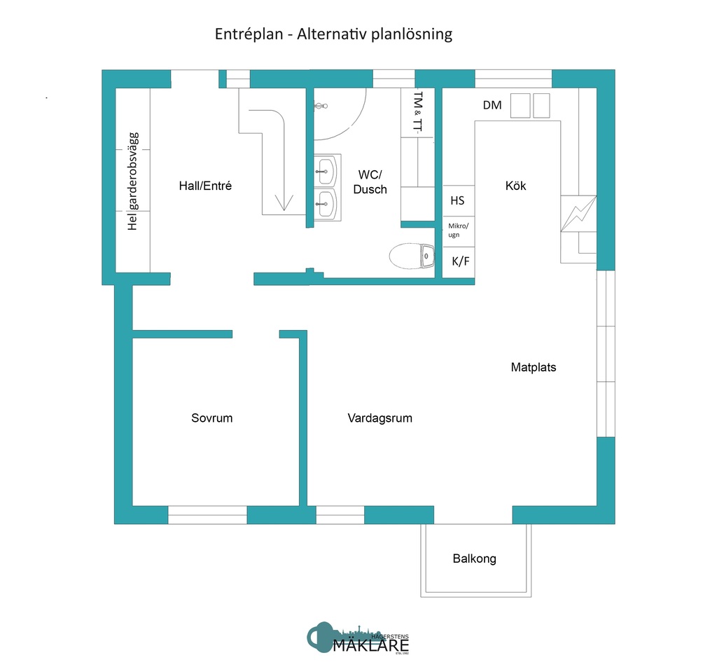 Entréplan - Alternativ planlösning