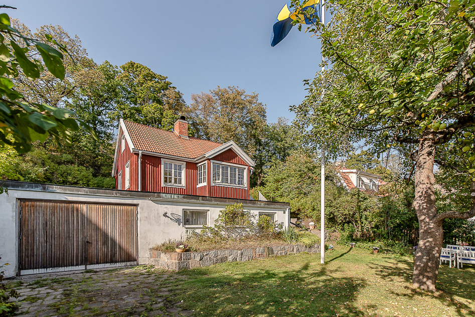 Huset sett från parkeringen