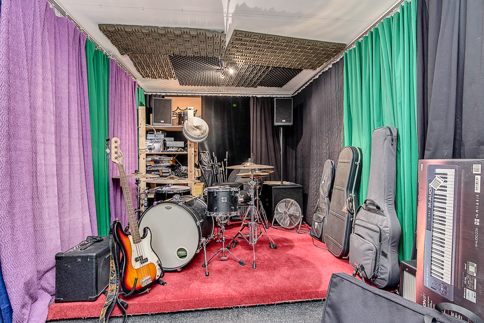 Musikstudio i garaget